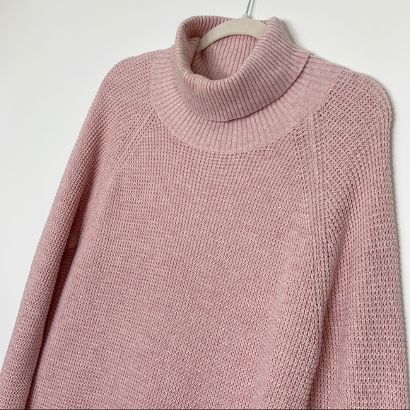 NEW J Crew Pink Knit Turtleneck Sweater Size Large - Picture 5 of 9